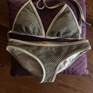 Stylish Gold Bikini Set